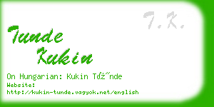 tunde kukin business card